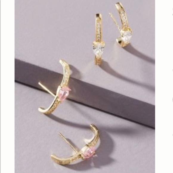 Anthropologie Shashi Earrings in Pink - Picture 3 of 9